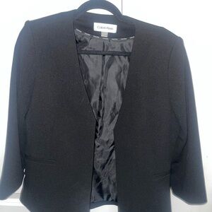 Calvin Klein Black Open-Front Women's Blazer Jacket